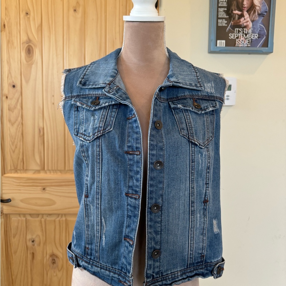Denim Sleeveless Vest